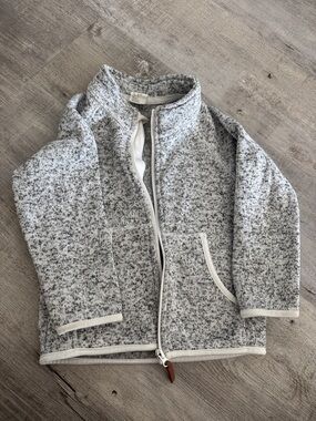 Heather Gray Zip Front Knit Jacket 12-18m